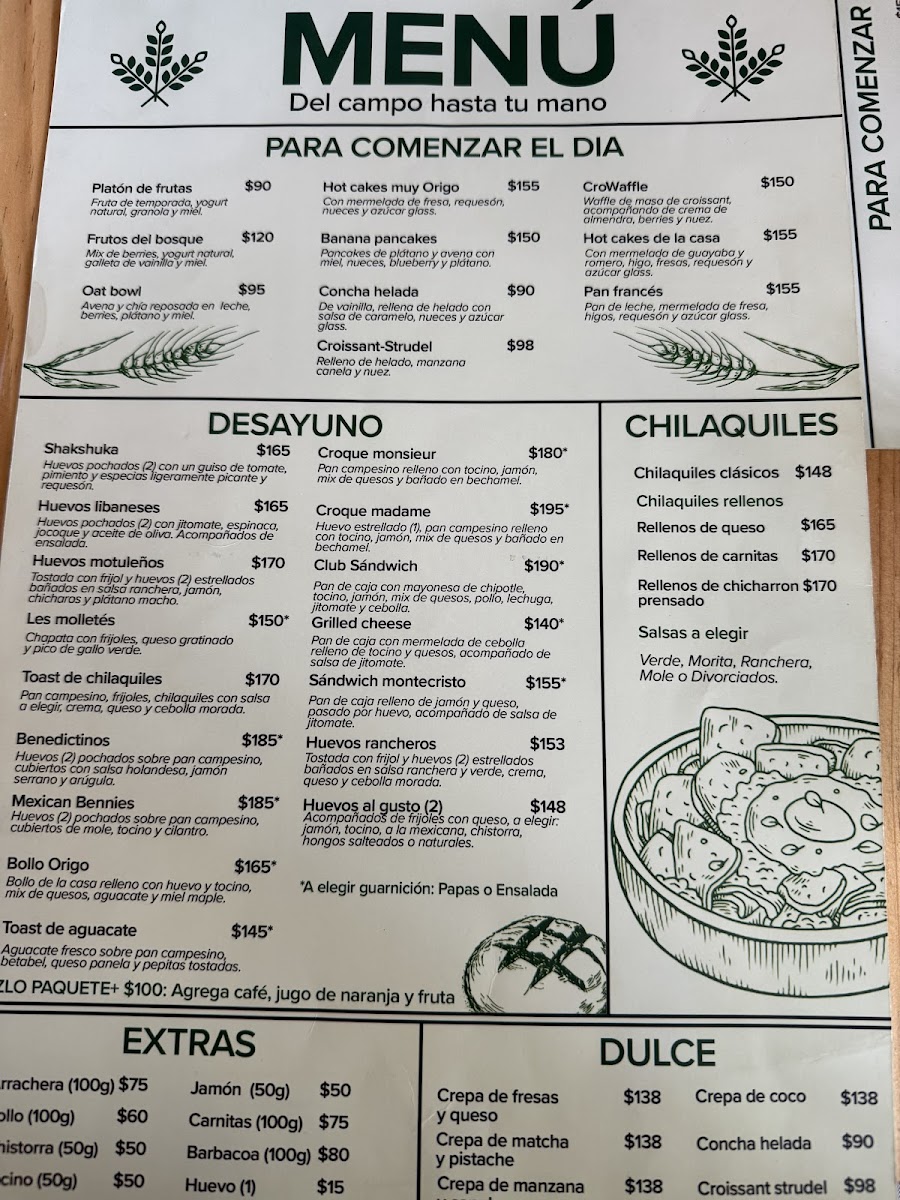 Origo Panadería de Pan. Menu - Image 2